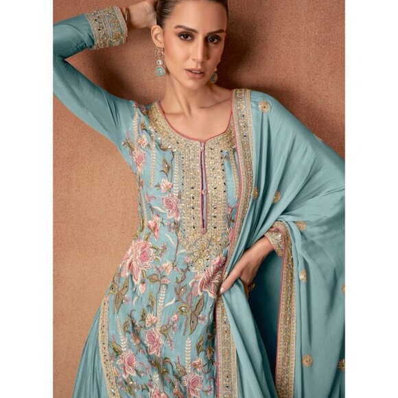 REAL CHINON SALWAR SUIT - Picture 8 of 12